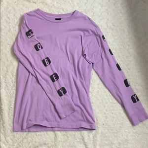 Purple long sleeve Obey shirt